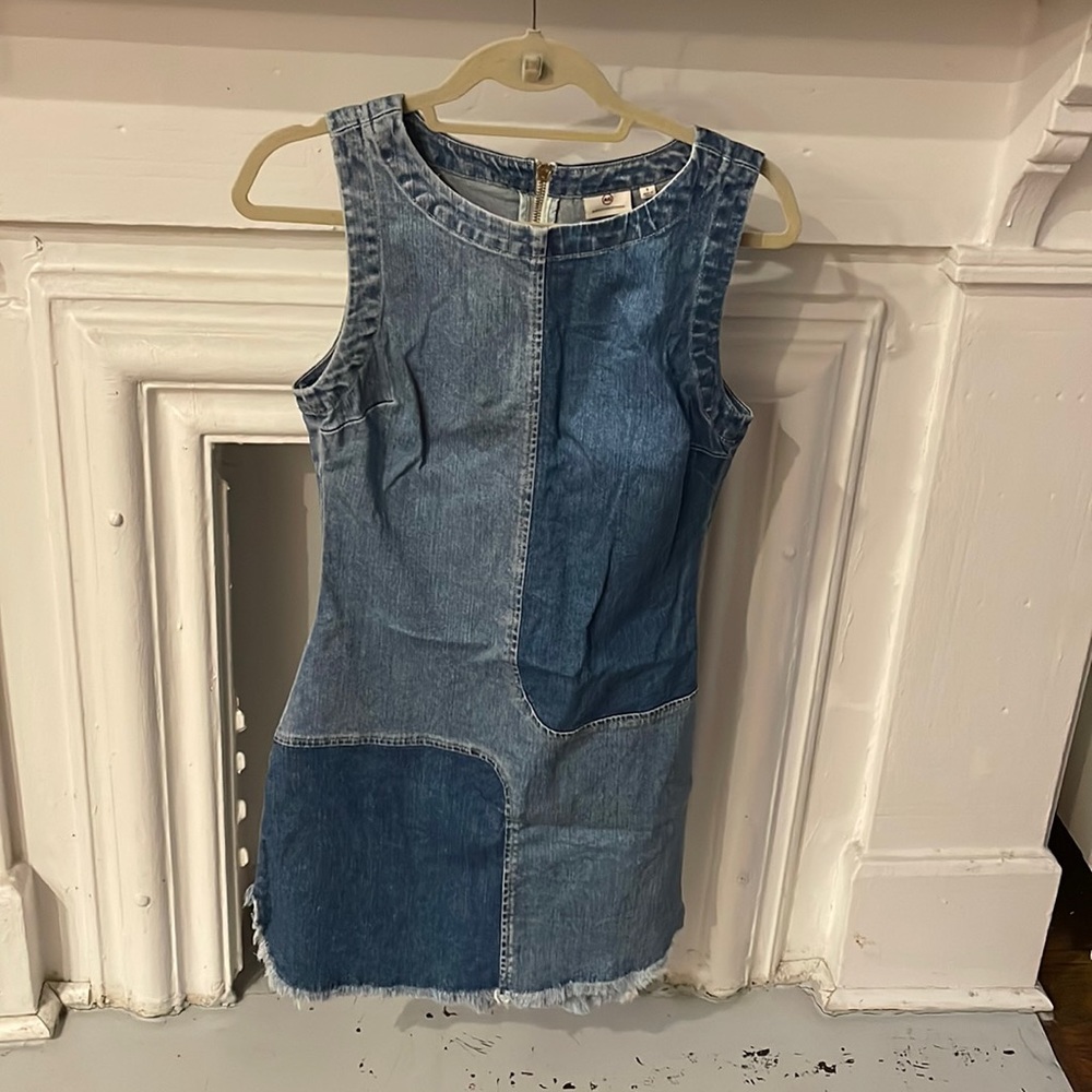 Adriano Goldschmied jean dress Y2K Britney Spears inspired mini dress